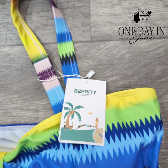 B2Prity High Waist Boy Short Bikini Swimsuit Size XL - Picture 4 of 7